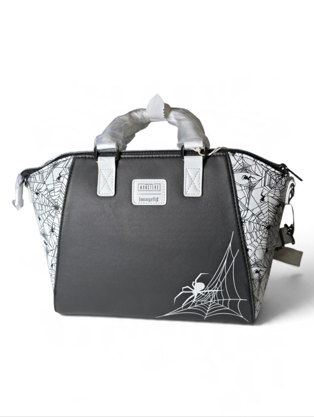 Loungefly Universal Monsters Group Spiderweb Satchel Crossbody Bag Nwt - Picture 4 of 5